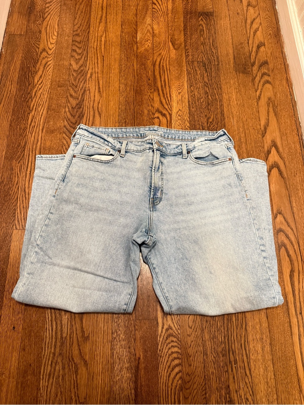 Old Navy Womens High Rise OG Loose Acid wash Straight leg Jeans size 18